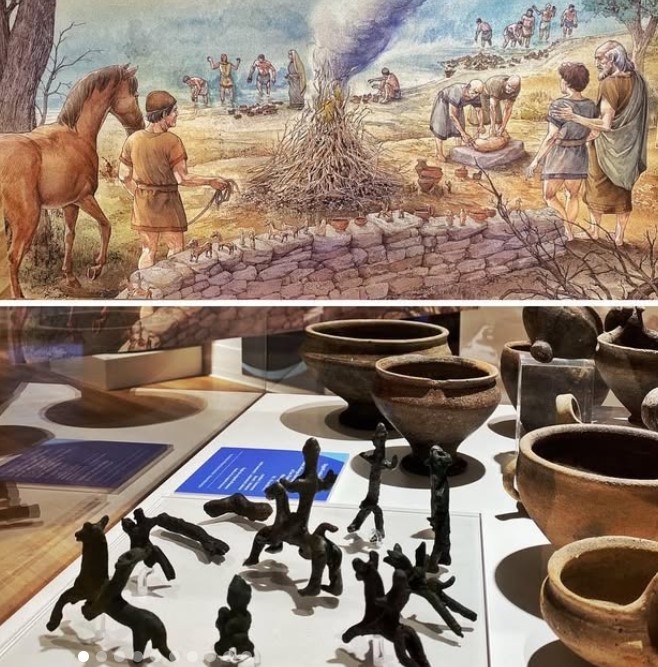 Reconstruction of a 7th-Century BCE Lakeside Sanctuary and Votive objects displayed at Montegrotto’s Museum of Ancient Thermalism and Territory.