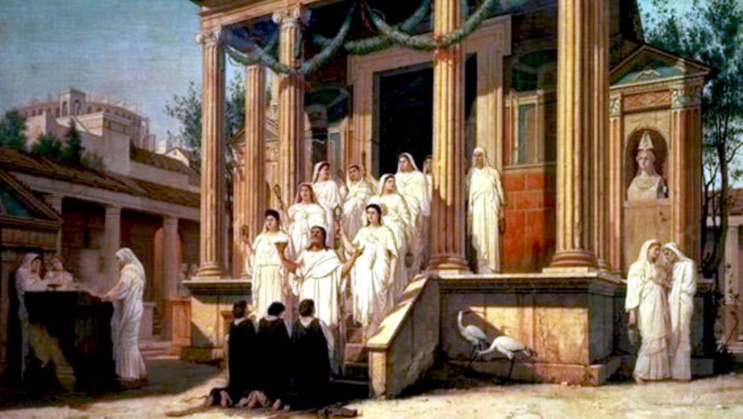 The Vestal Virgins by Louis Hector Leroux (1829-1900)