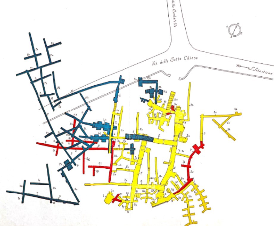 Plan of the Catacombs of Commodilla, Rome