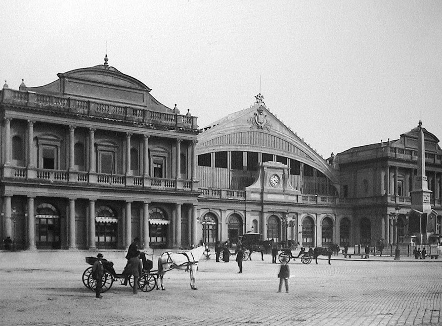 Rome’s first central railway station, Termini, in 1890