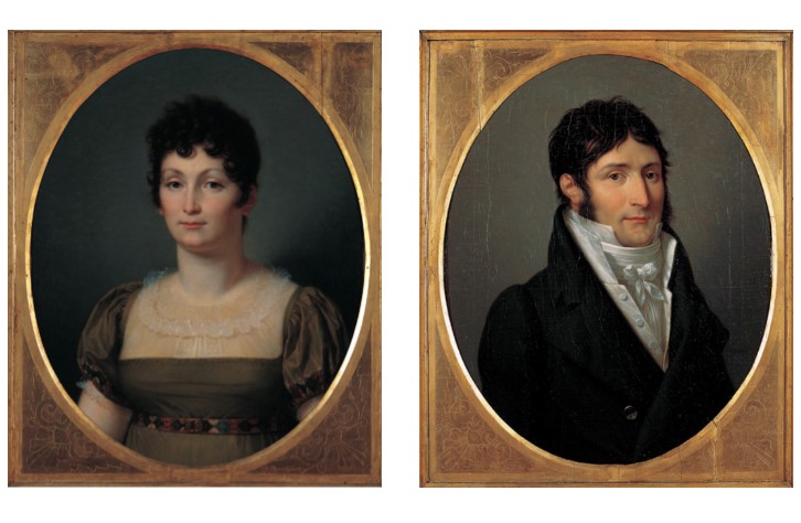 Alexandrine de Bleschamp and Lucien Bonaparte by François Xavier Fabre, 1808. Napoleon Museum in Rome