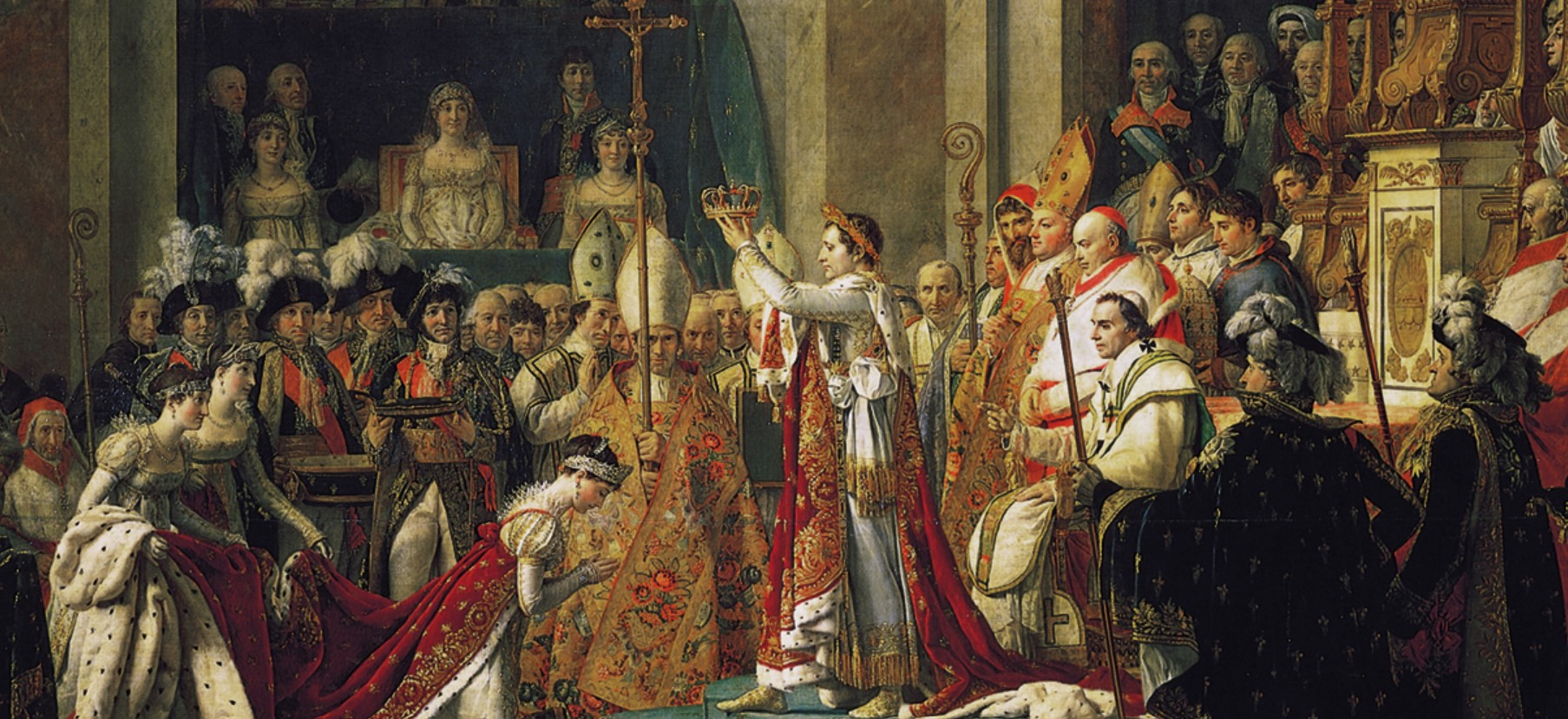 A detail of Coronation of Napoleon I, by Jacques-Louis David (1805).