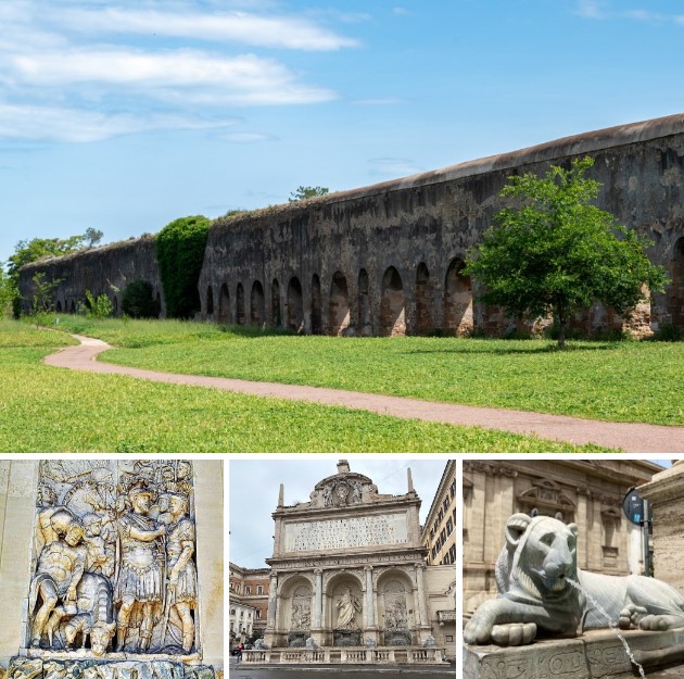 The Felice Aqueduct and The Moses Fountain