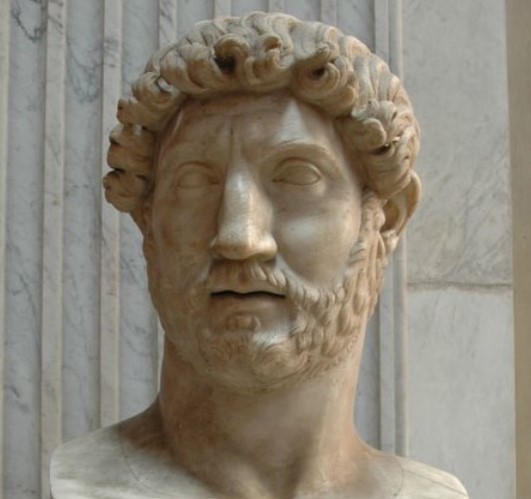 Colossal Head of Emperor Hadrian, Vatican Museums, Pio-Clementine Museum, Vatican City.