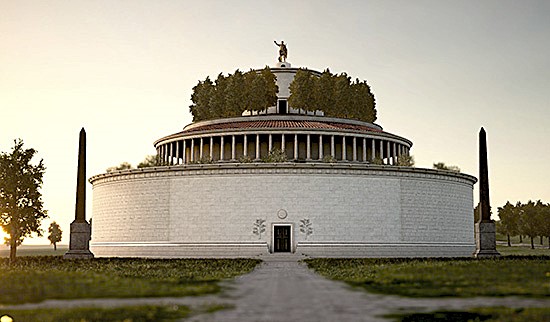 Graphic Reconstruction of Hadrian's Mausoleum.