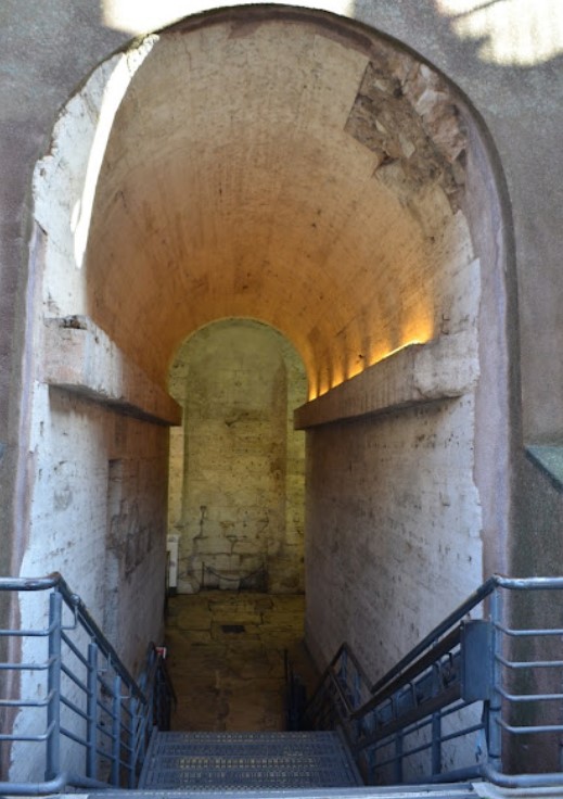 First Entrance Vestibule, with holes for marble clamps visible on the walls.