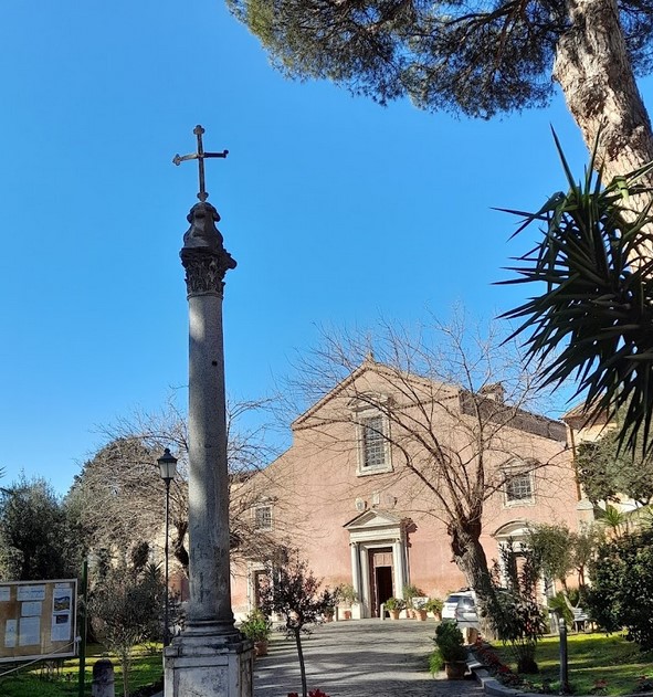 Façade of the Basilica of San Pancrazio, Rome.