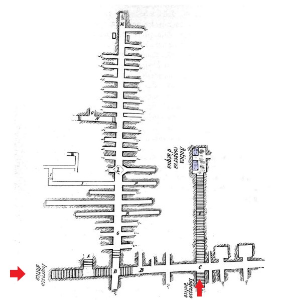 Lower level of the Catacombs of Priscilla.