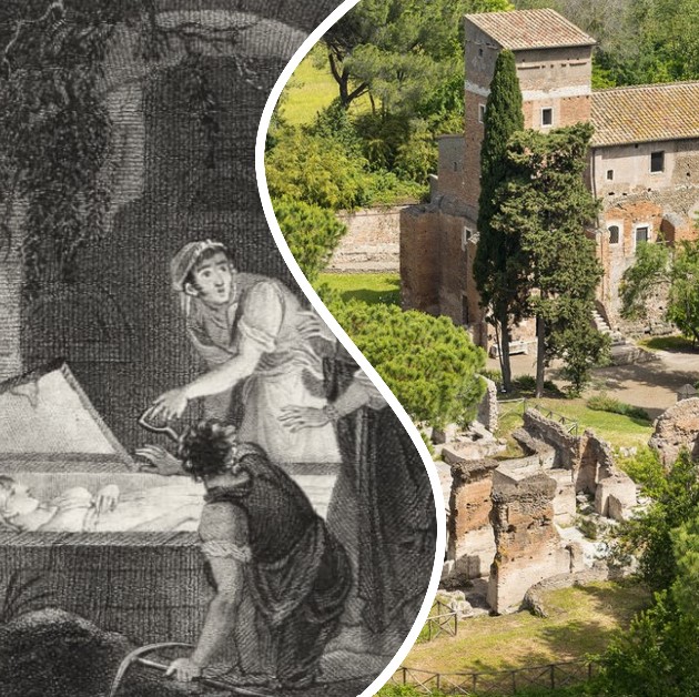 Santa Maria Nova Estate and Joseph Taylor's illustration depicting the discovery of the incorrupt body of a girl believed to be Tullia (1816)