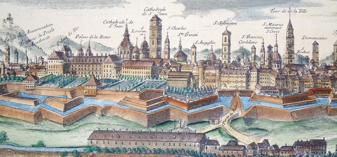 Turin in XVII century by Seutter