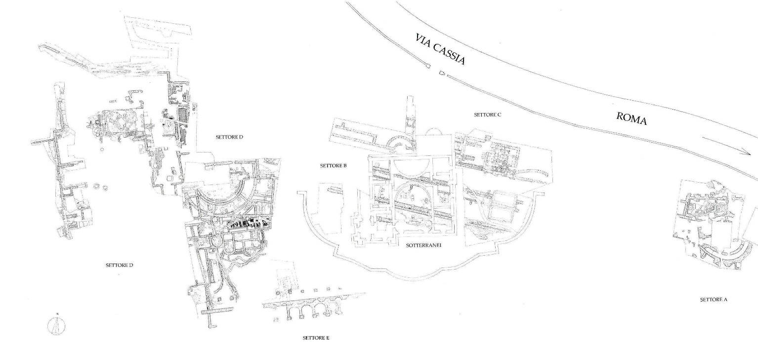 Lucius Verus' villa, general floor plan.