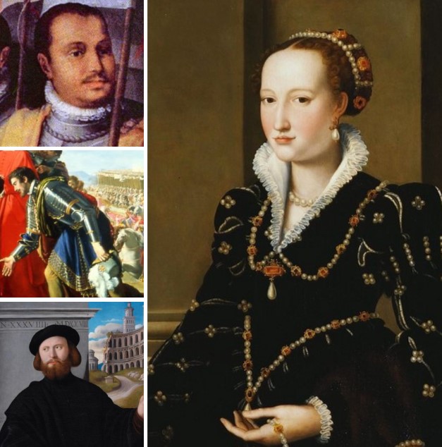 Paolo Giordano I Orsini, Troilo Orsini, Lelio Torelli and Isabella de' Medici
